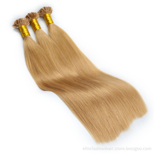 U Tip Hair Wholesale Raw Indian Kinky Curly Itip Keratin Bonds Flat U Remy Human Hair Extensions Micro Links Microlink